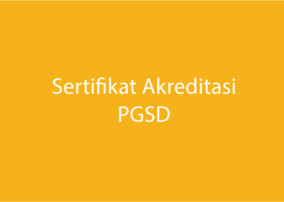 Sertifikat Akreditasi PGSD